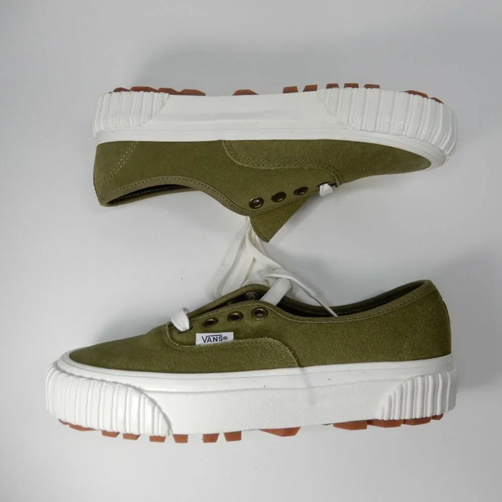 VANS Authentic 44 Lug DX Anaheim Shoes Skate Sneaker Size 6 Olive Green NEW - Picture 8 of 10